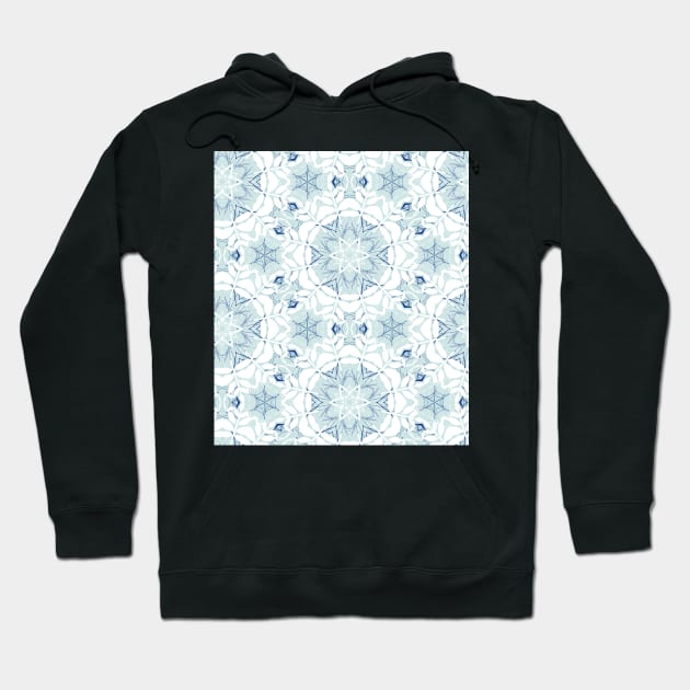 Mandala ornament - mint white Hoodie by kobyakov